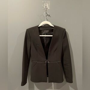 New BCBGMaxAzria White Zipper Blazer